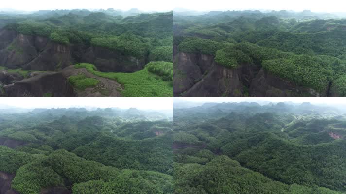 丹霞地貌航拍原素材7（4K50帧）