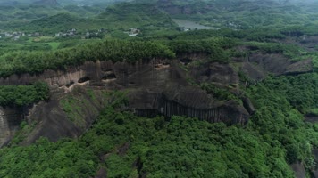 郴州飞天山丹霞地貌航拍