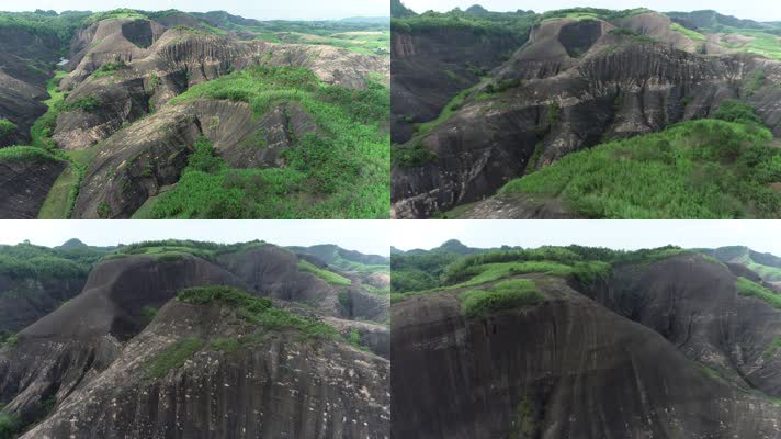 丹霞地貌航拍原素材10（4K50帧）