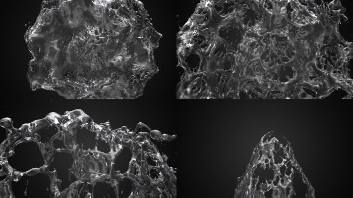 水花溅起 流体 水滴  