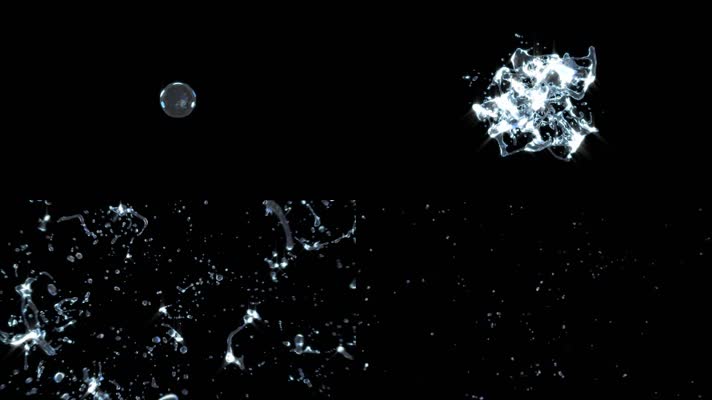 水花溅起 流体 水滴  