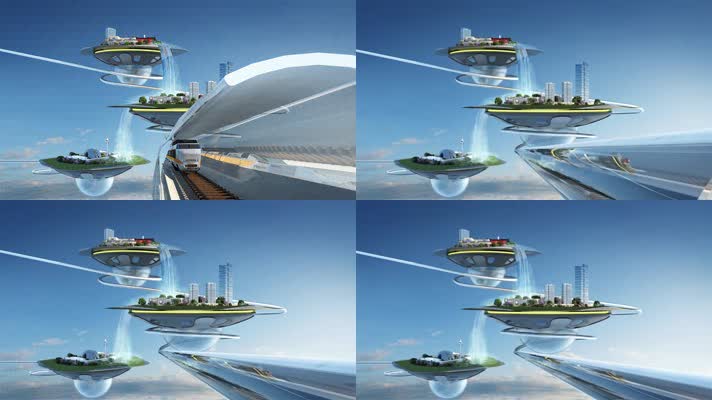 未来科技住宅交通配套三维效果