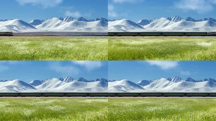 青藏铁路雪山视频