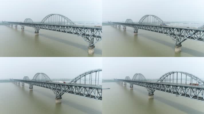 九江长江大桥航拍原素材（4K50帧）