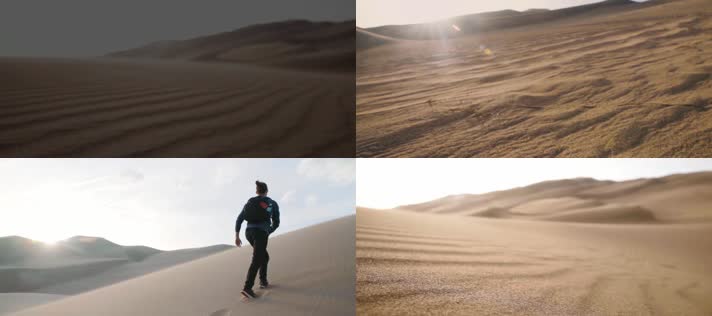 人在沙漠行走