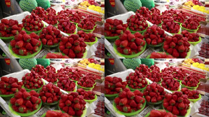 水果摊卖草莓 (4)