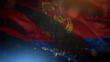 中国 消防 救援 旗帜 旗 动态背景 火