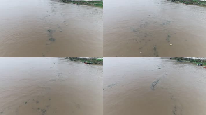 汛期江水发洪水