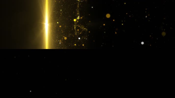 金色粒子转场 唯美金色粒子背景  