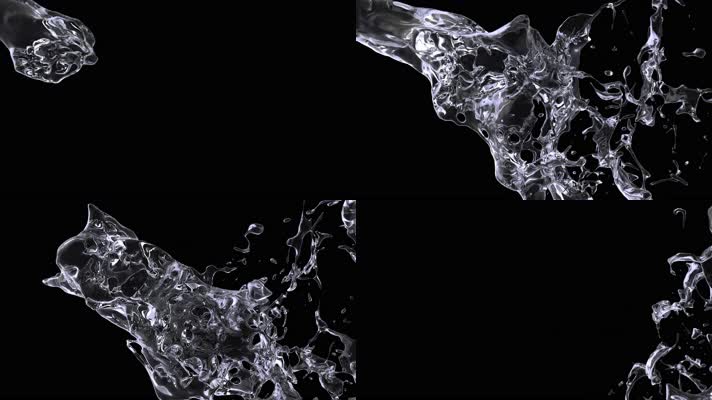 水花溅起 流体 水滴 