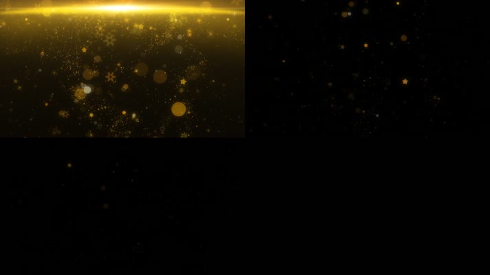 金色粒子转场 唯美金色粒子背景  