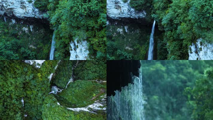 大自然水源天然水瀑布
