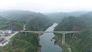 红军强渡乌江航拍 红军强渡乌江航拍