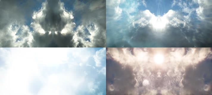 超宽屏蓝天白云创意动画