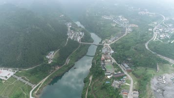 红军强渡乌江战斗遗址航拍