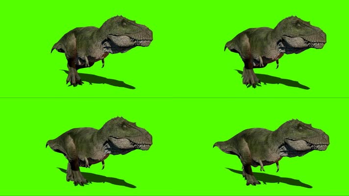 恐龙 绿幕抠像 三维恐龙  