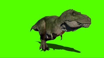 恐龙 绿幕抠像 三维恐龙  