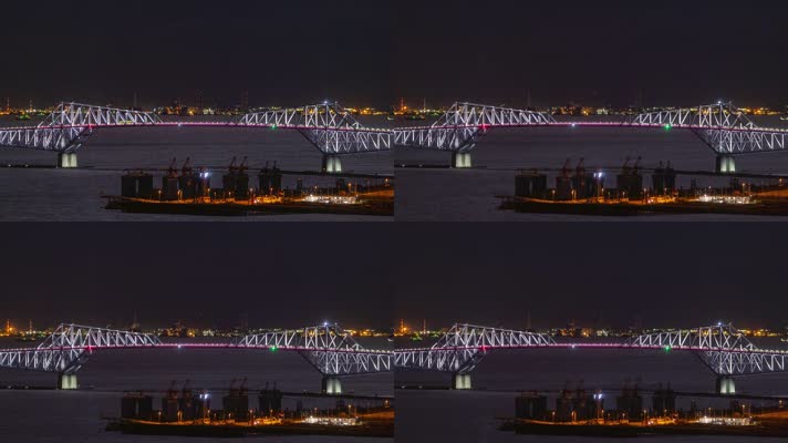 【4K】桥梁夜景