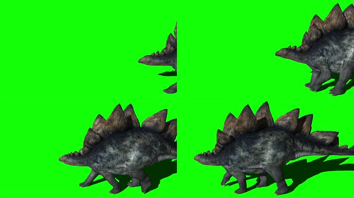 恐龙 绿幕抠像 三维恐龙  