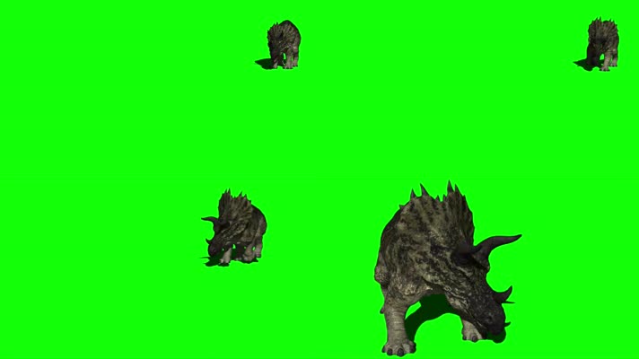 恐龙 绿幕抠像 三维恐龙  