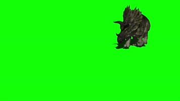 恐龙 绿幕抠像 三维恐龙  