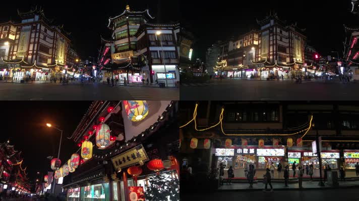 上海古街道夜景