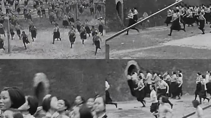 30年代女学生跑警报