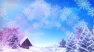 雪地 雪天 森林小屋 圣诞 圣诞背景