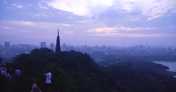 保俶塔清晨航拍 保俶塔清晨航拍