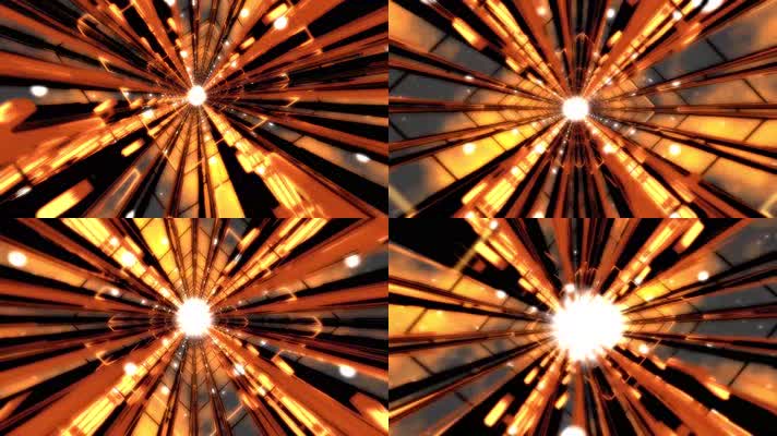 4K大气华丽隧道穿梭视频背景