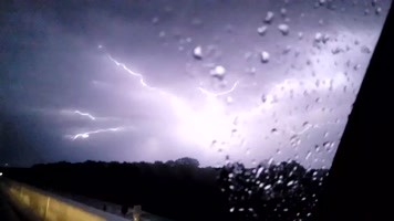 打雷雷電閃電視頻素材