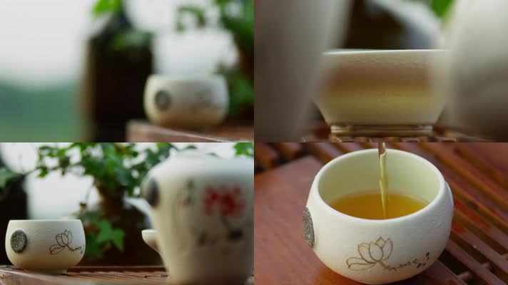 茶壶茶杯沏茶