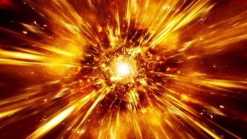 4K大气金色火焰隧道缩放穿梭视频背景