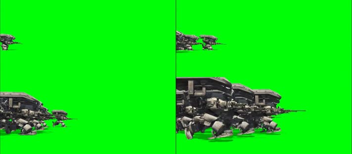机器人绿屏，机器人军队绿屏