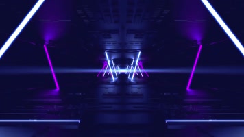 霓虹灯发光穿梭隧道背景