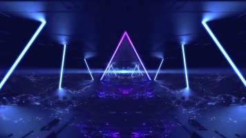 霓虹灯穿梭舞台背景