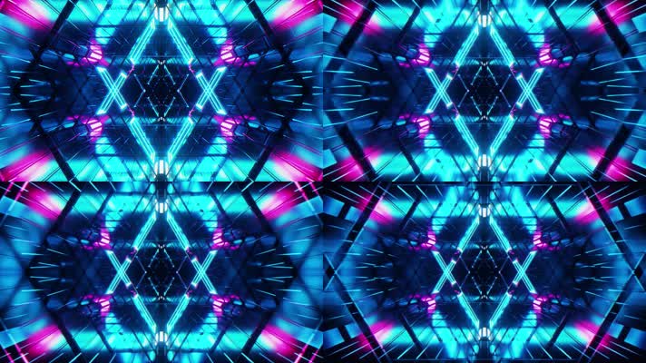 三维穿梭霓虹灯LED舞台背景