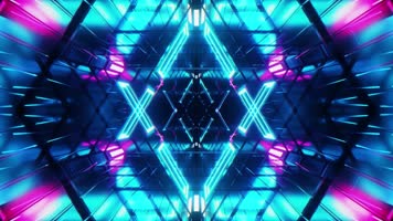 三维穿梭霓虹灯LED舞台背景