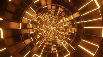 4k金碧辉煌隧道穿梭LED大屏舞台背景