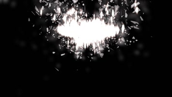 玻璃霓虹闪光描边文字破碎动画AE模板