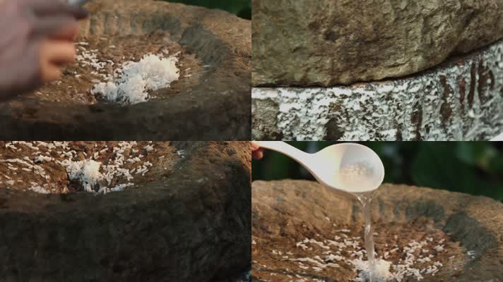 石磨米 石磨 传统工艺