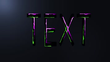 阴森恐怖文字闪光火焰符咒动画AE模板