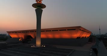 航拍洛阳博物馆夜景合集