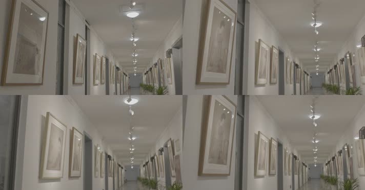 4K大学美女参观画展