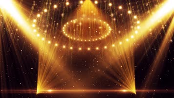 【原创4K】金色粒子光芒闪烁奥斯卡颁奖舞