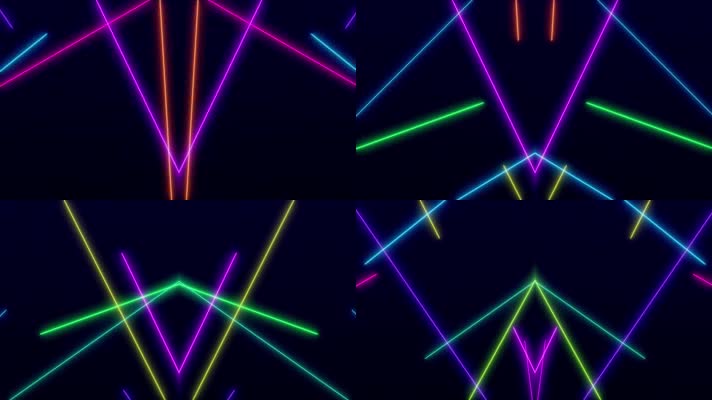 彩色线条霓虹灯组成背景
