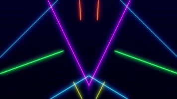 彩色线条霓虹灯组成背景
