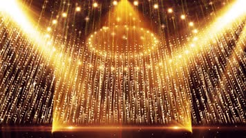 【原创4K】唯美金色粒子光线上升颁奖舞台