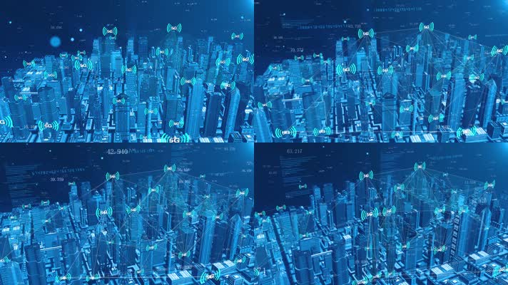 【原创】5g网络通讯万物互联智慧城市科幻