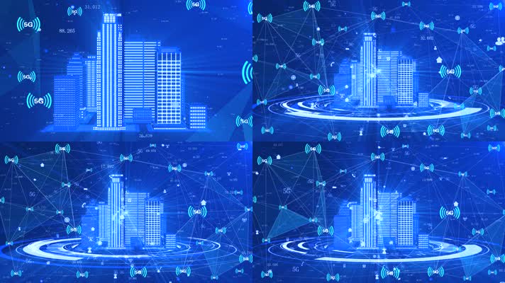 【原创】未来科技城市5g网络通讯信号传输